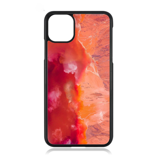 Pink Neon Wave Patterned Print iPhone Case