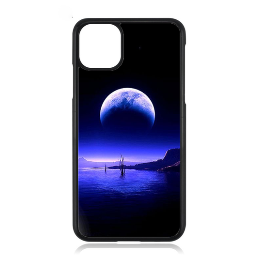 Moon Over Lake iPhone Case