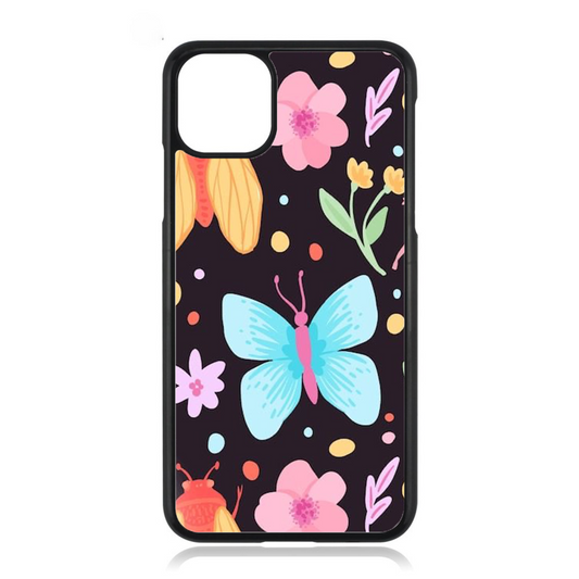 Butterfly Flower Pattern iPhone Case