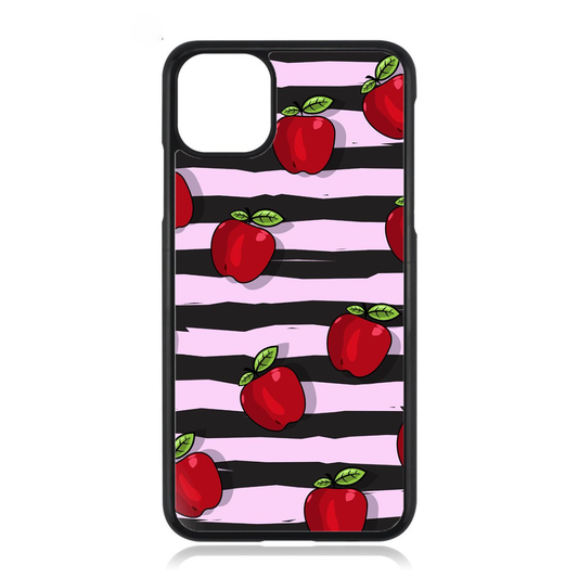 Red Apple Print Patterned iPhone Case