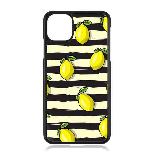 Yellow Lemon Print Patterned iPhone Case