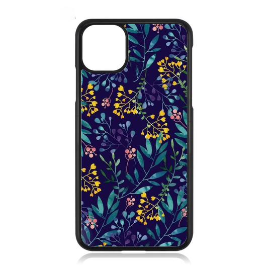 Cute Wildflower Leaves Patterned iPhone Case