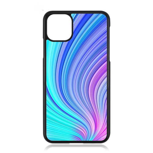 Neon Wave Patterned Print iPhone Case