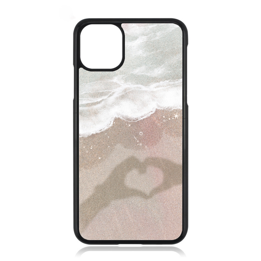 Cute Love Heart Ocean Beach iPhone Case