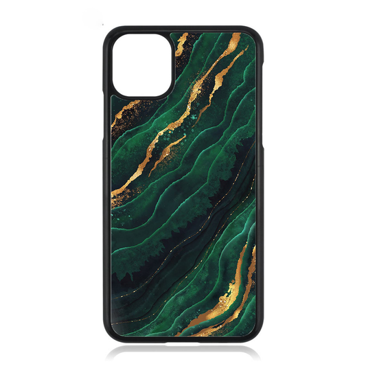 Jade Green Faux Gold Patterned iPhone Case