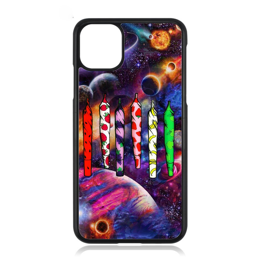 Colorful Weed Cannabis Space Joints iPhone Case