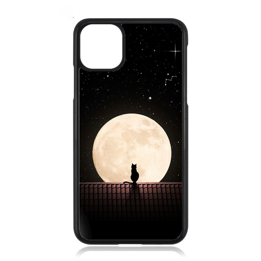 Cat On The Roof Moon iPhone Case