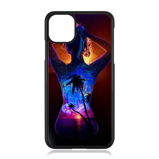 Neon Beach Girl iPhone Case