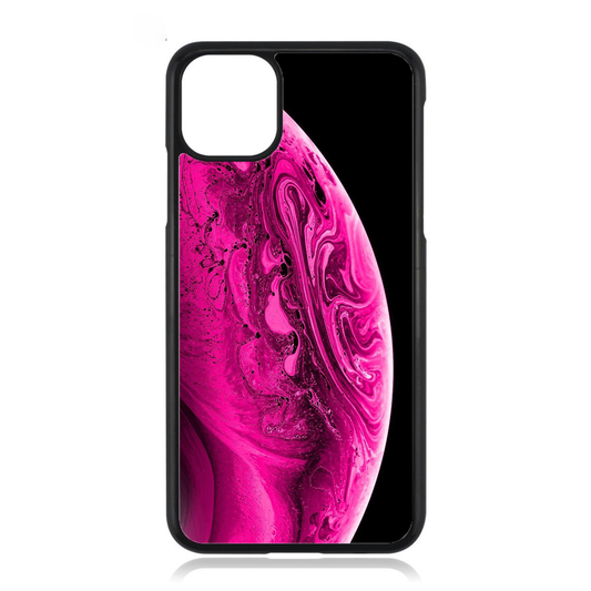 Pink Neon Space Planet iPhone Case